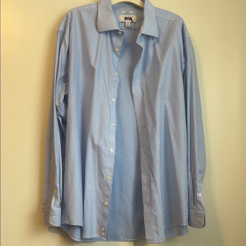 Joseph Abboud Blue Striped Button-Up Shirt